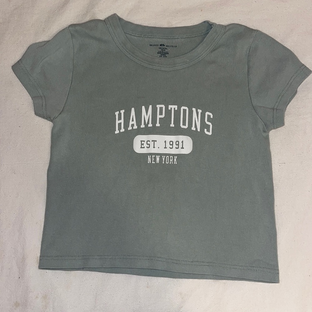Brandy Melville John Galt Ashlyn Sage Green Hamptons Top